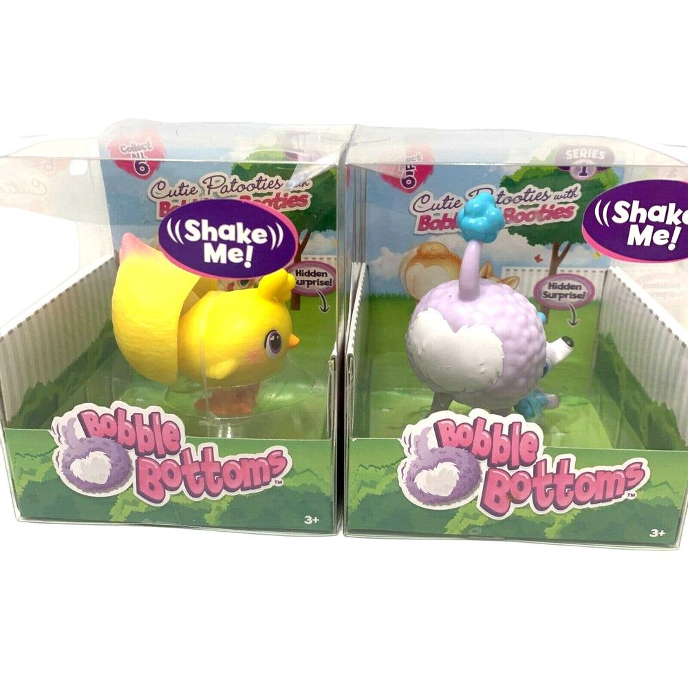 2 Pack Cutie Patooties with Bobbling Booties Bobble Bottoms Collectible Toys NEW